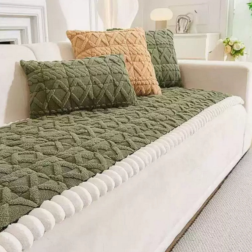 Kuscheliger Sherpa Plüsch Sofaschoner