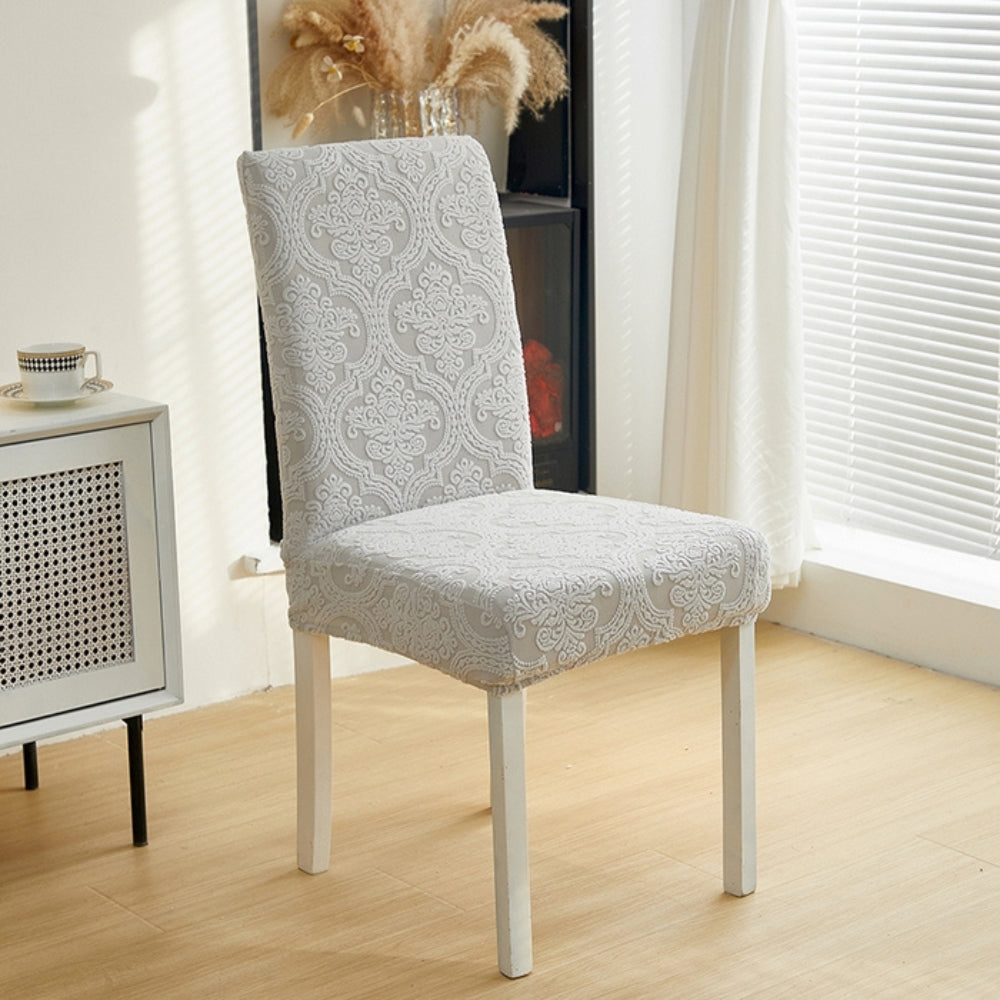 Funda elegante de asiento para silla Evona jacquard