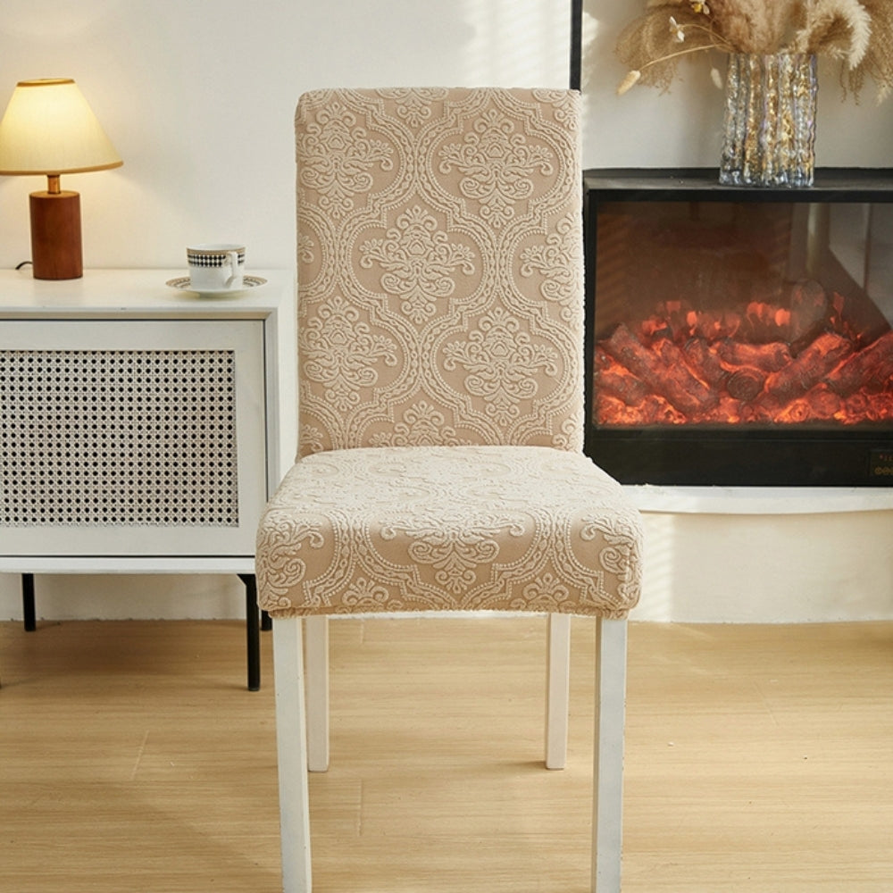Funda elegante de asiento para silla Evona jacquard