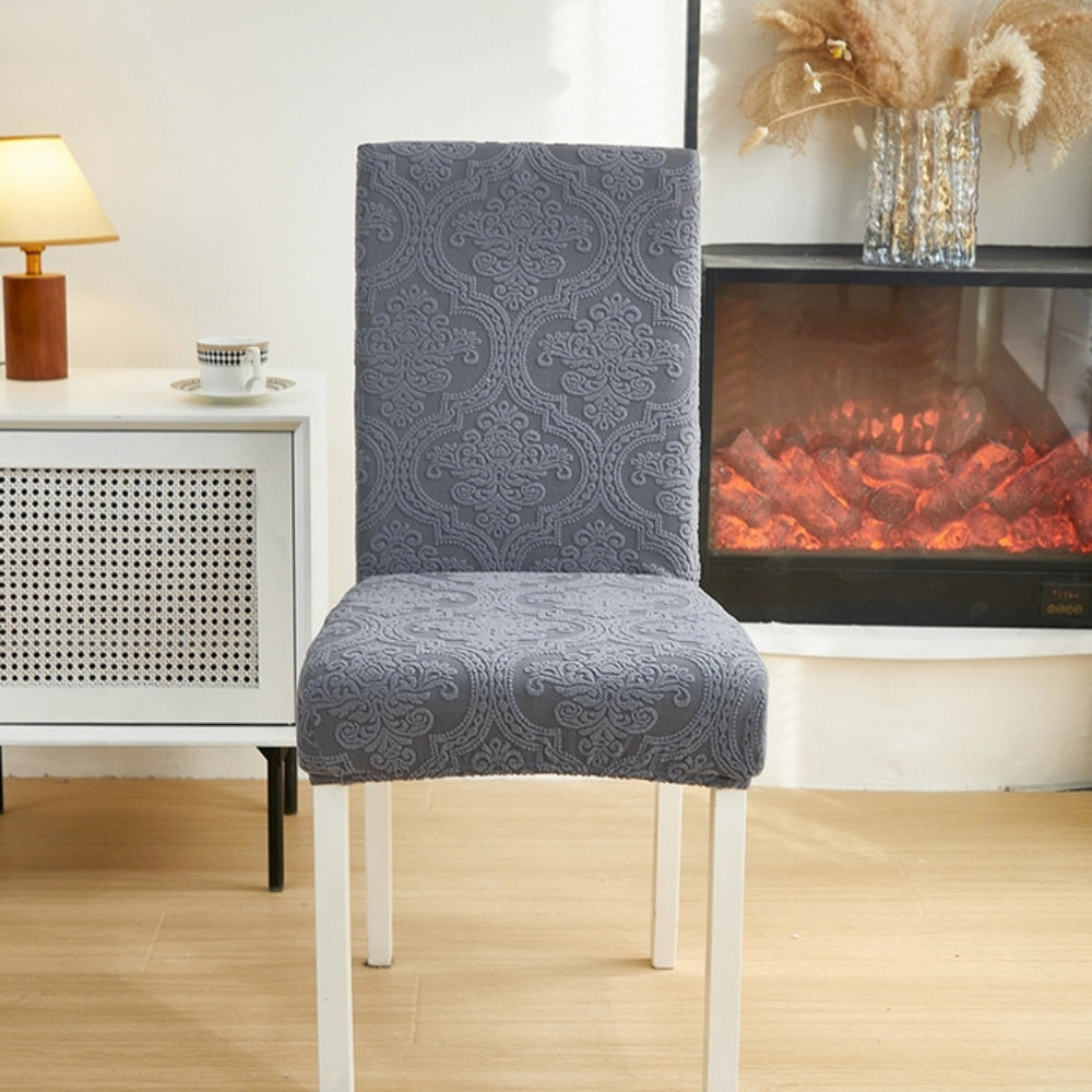 Funda elegante de asiento para silla Evona jacquard