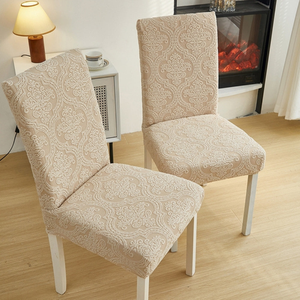 Funda elegante de asiento para silla Evona jacquard