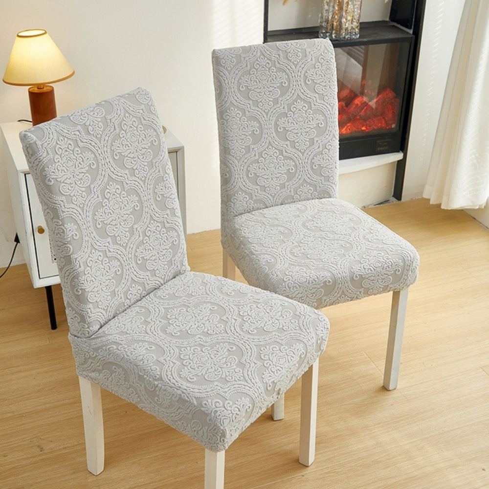 Funda elegante de asiento para silla Evona jacquard