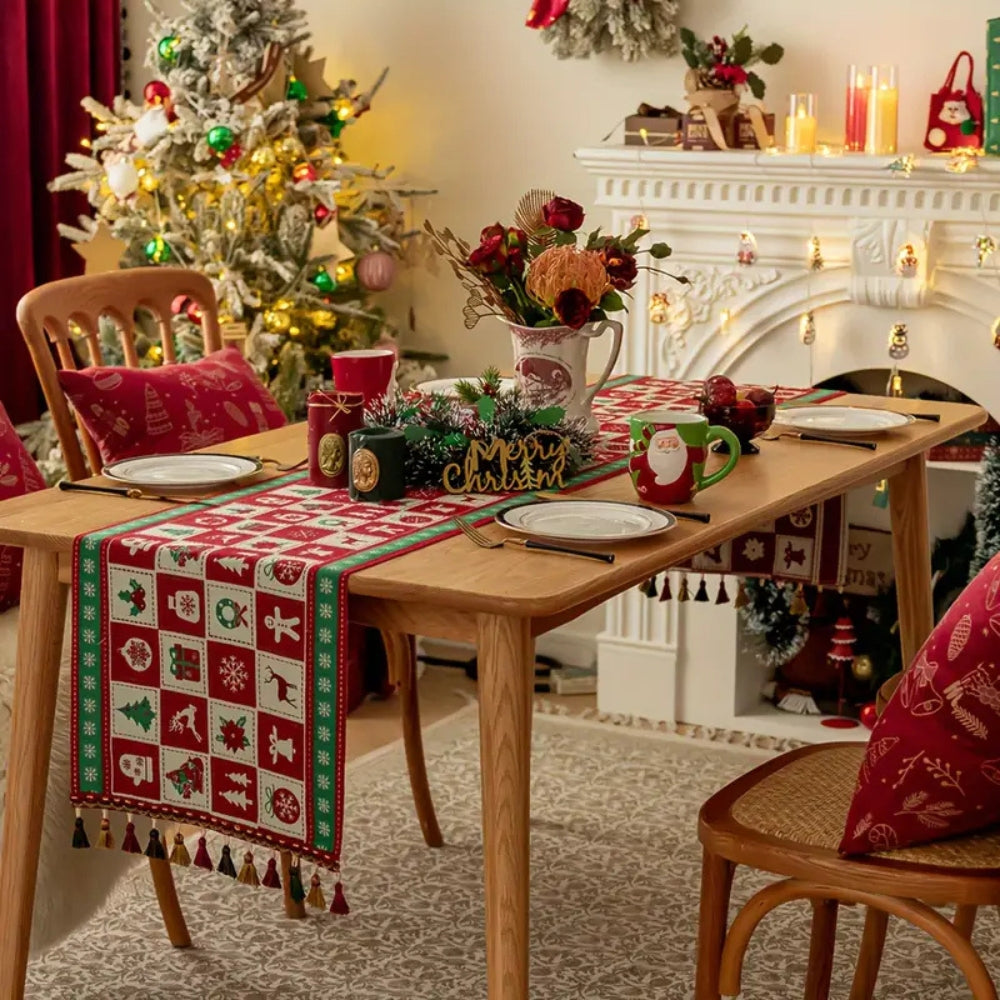 Festive Charm Holiday Table Runner