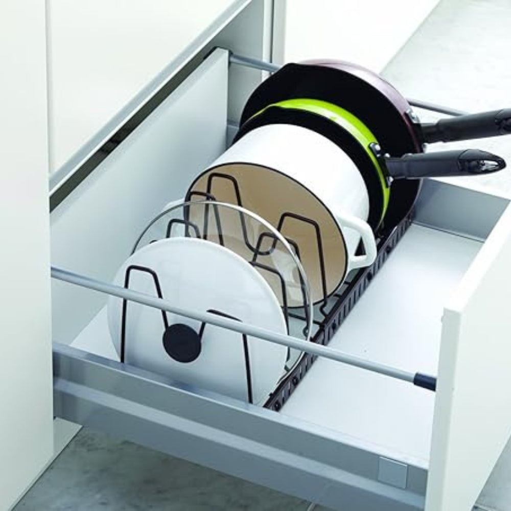Iron Dish Pot Lid and Utensils Storage Rack