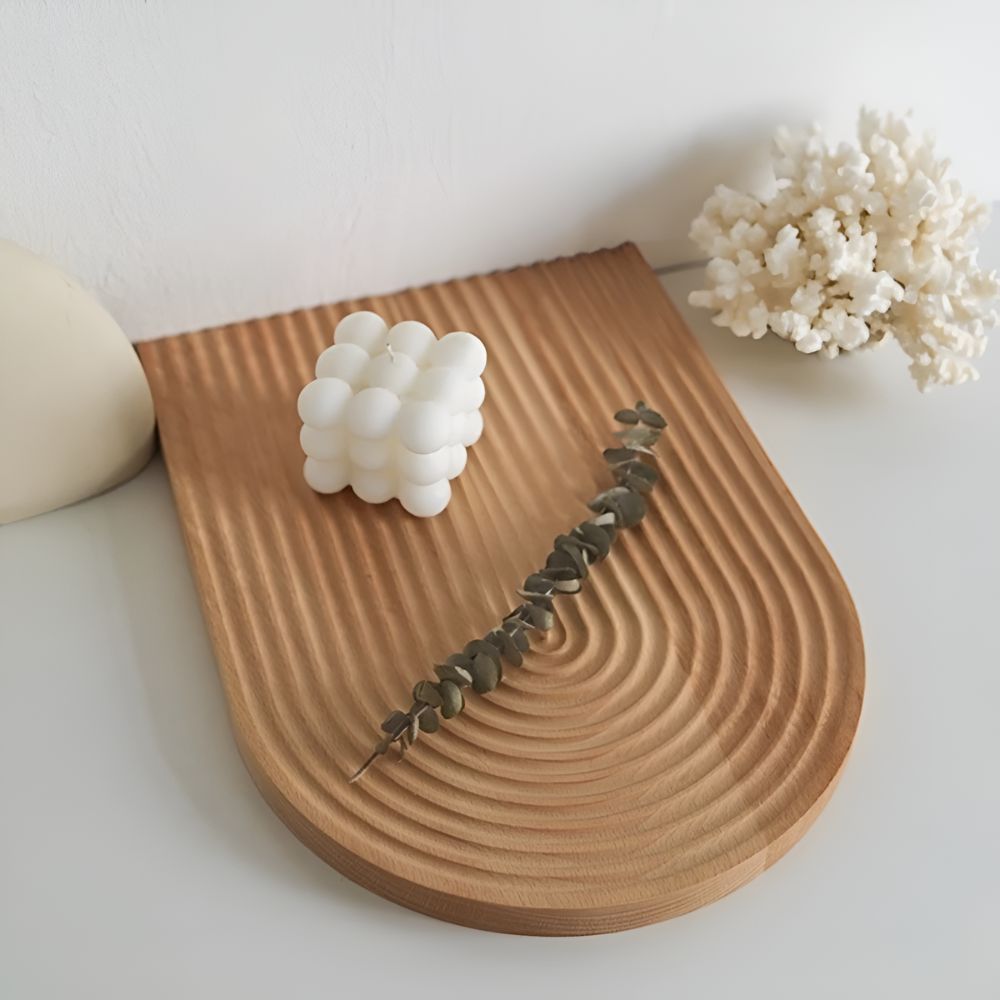 Bandeja Nórdica de Madera con Ondas