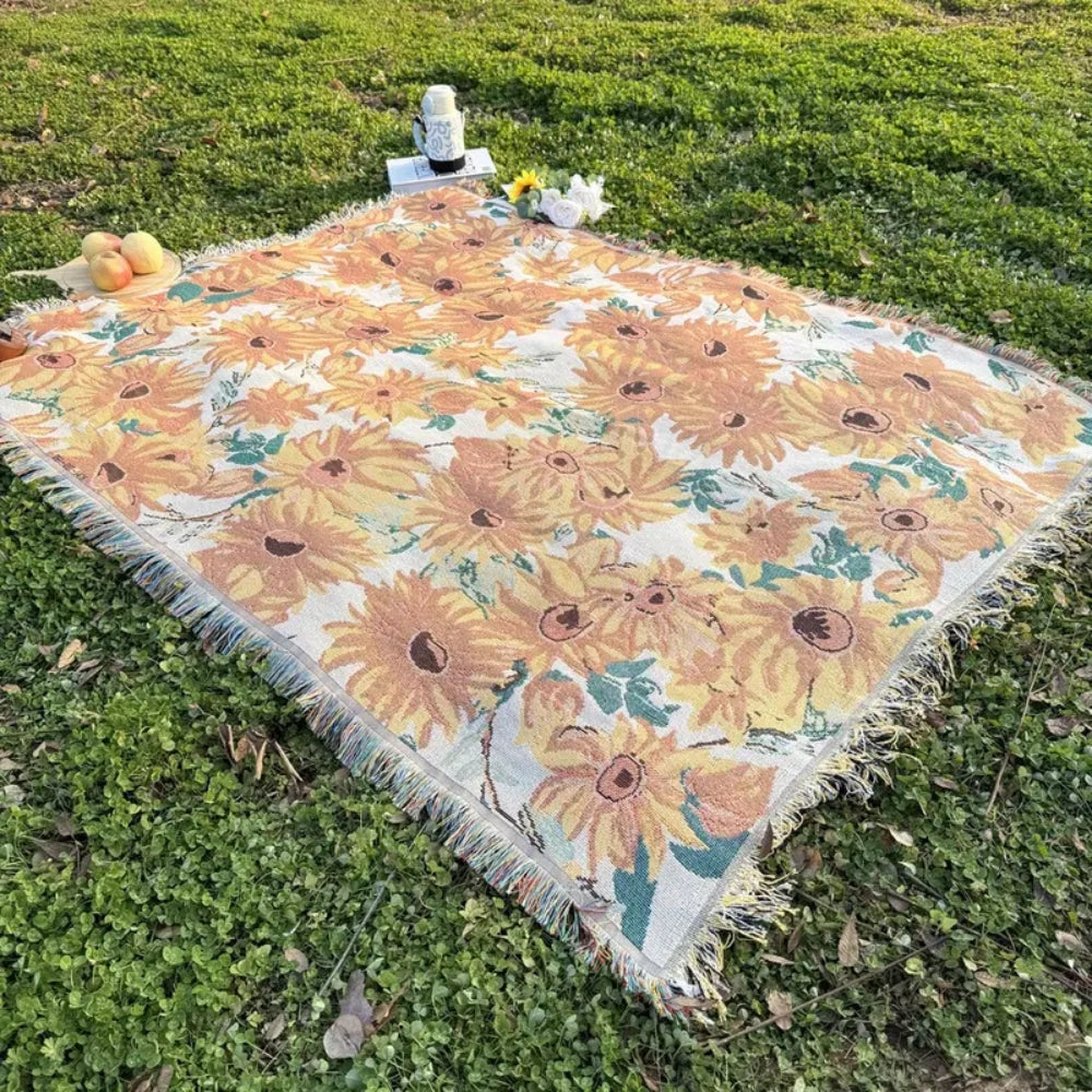 Sonnenblumen Outdoor Picknickdecke