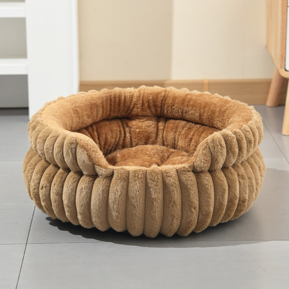 Classic Plush Donut Nest Pet Bed