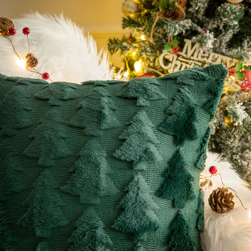 Weicher Weihnachtsbaum-Kissenbezug