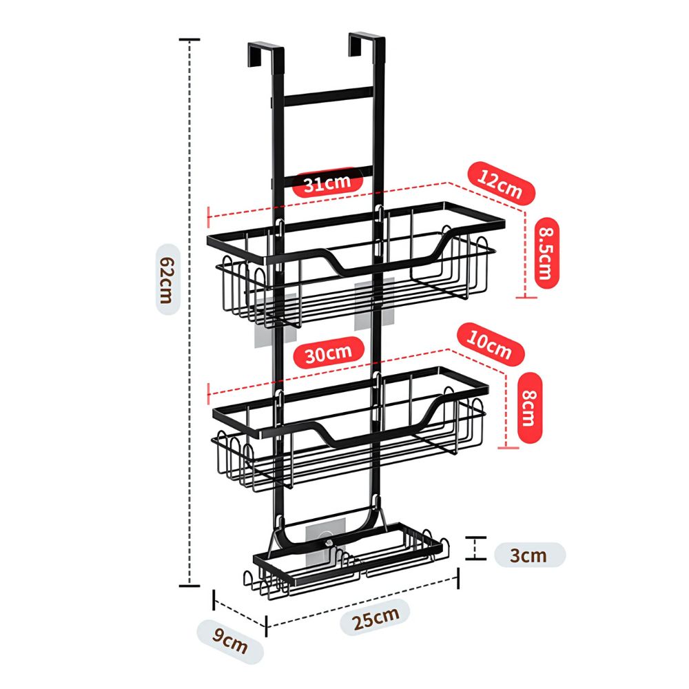 Organizador colgante de baño de acceso rápido