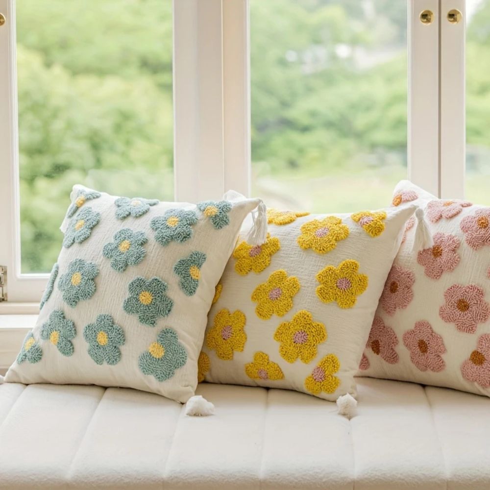 Rosiger Bloom Gefloster Kissenbezug