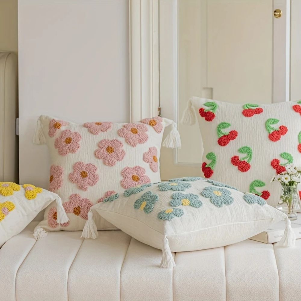 Rosiger Bloom Gefloster Kissenbezug