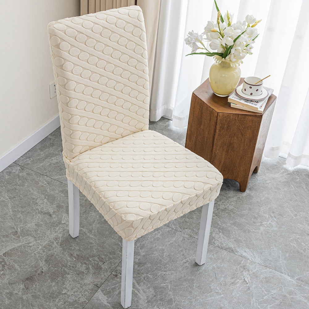 Funda para Silla de Comedor Ovalada Serafina con Relieve