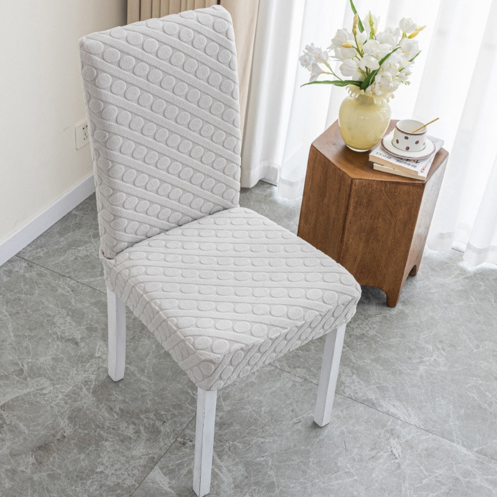 Funda para Silla de Comedor Ovalada Serafina con Relieve