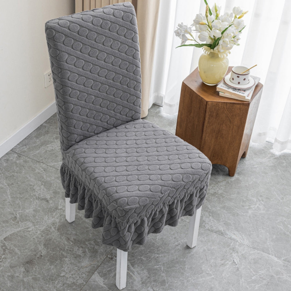 Funda para Silla de Comedor Ovalada Serafina con Relieve