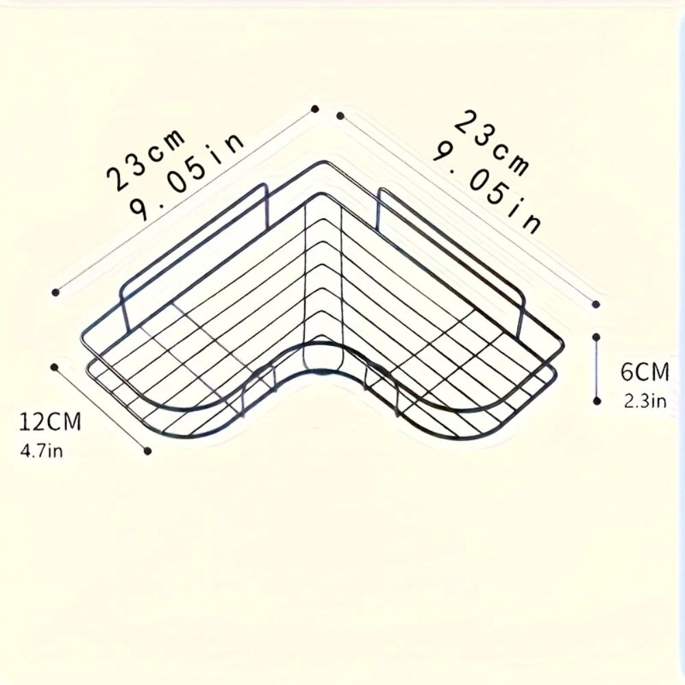 Organisateur d'Angle de Douche pour Rangement de Salle de Bain