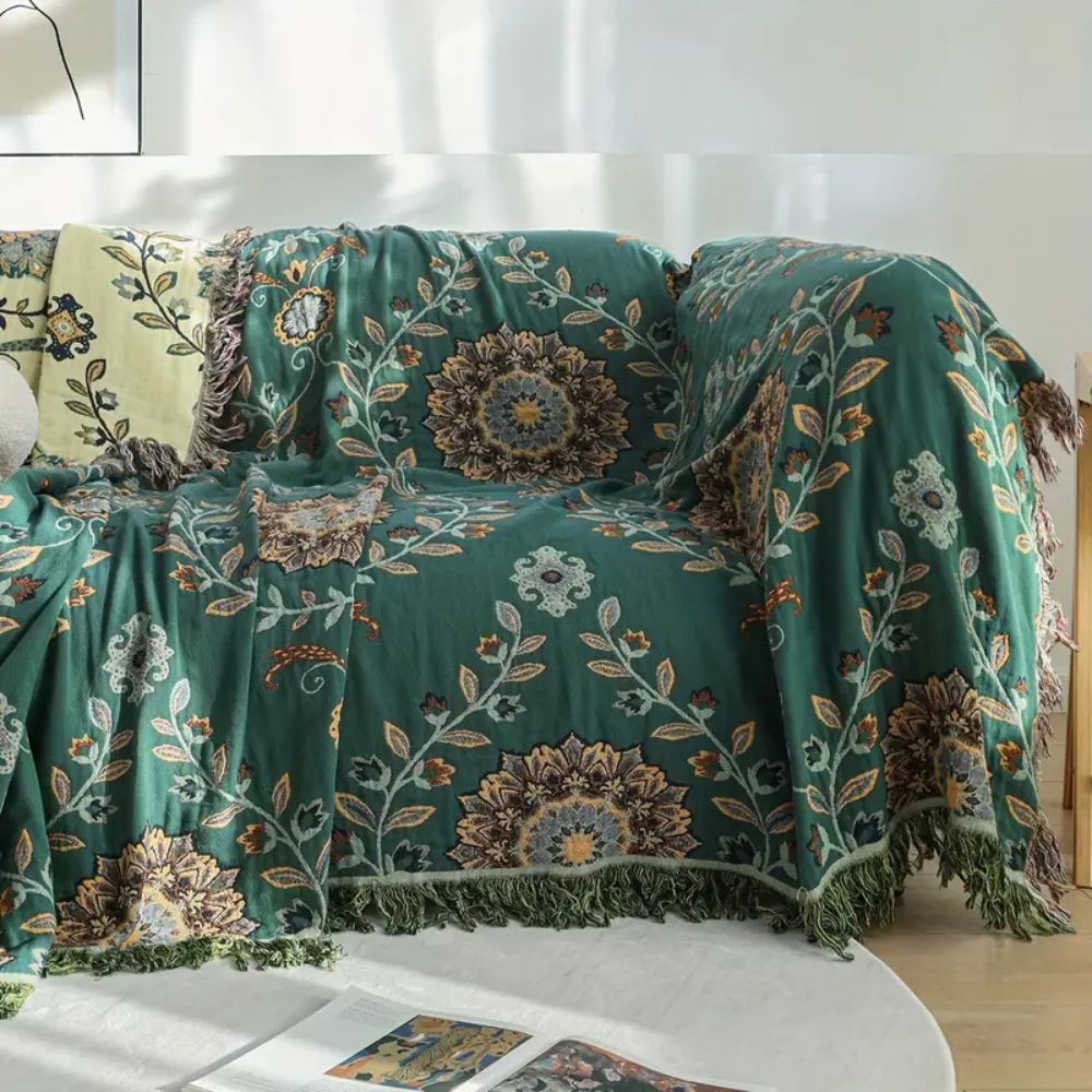 Manta Reversible Vintage Sunfern de Algodón