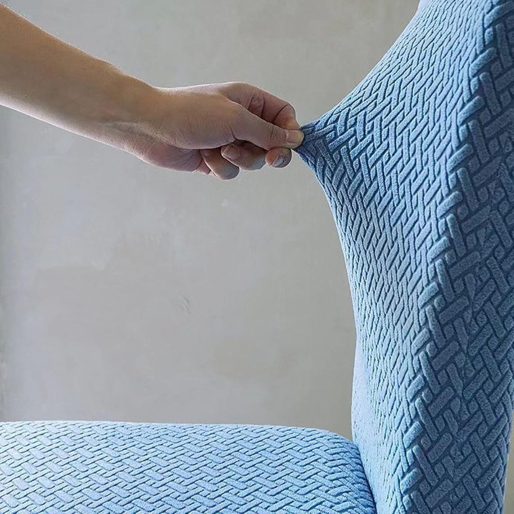 Funda elástica de terciopelo jacquard Sylva para silla de comedor