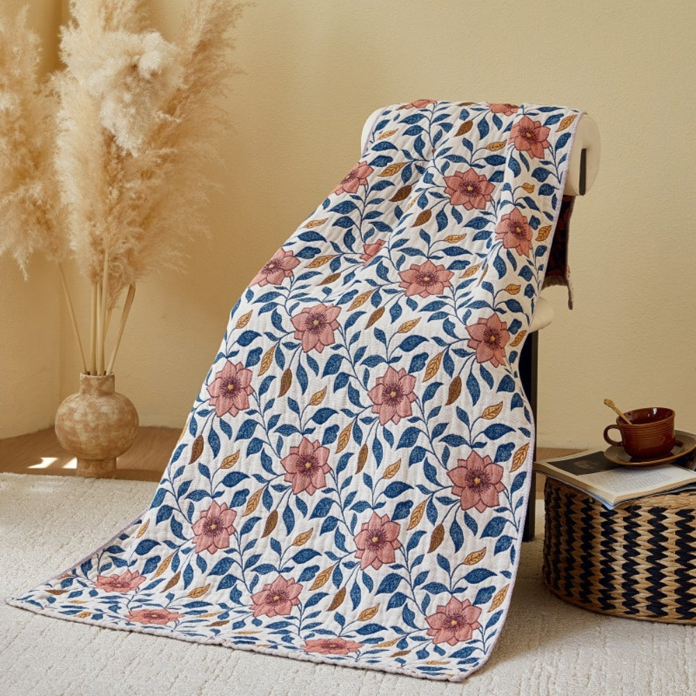 Tavira Floral Leaf Cotton Bath Towel