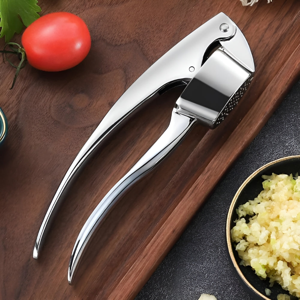 Exprimidor de Ajo Minimalista de Acero Inoxidable con Mango Antideslizante