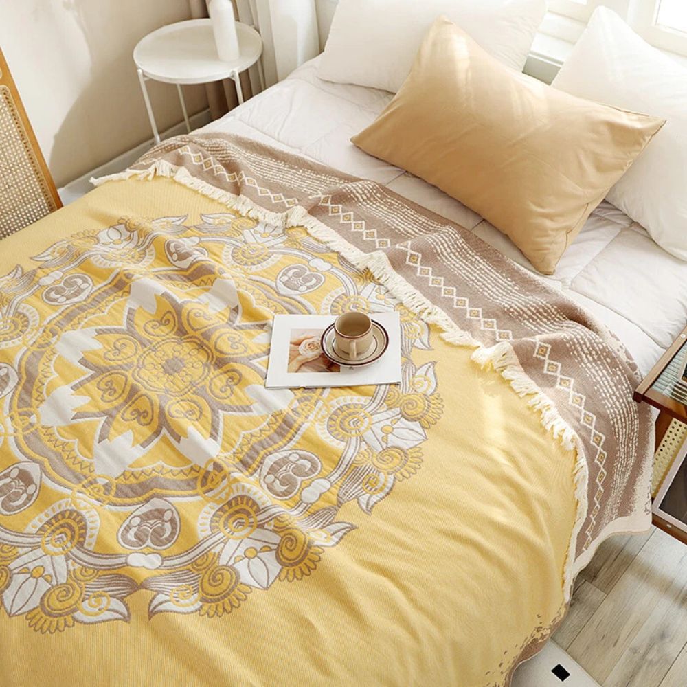 Coperta Boho Mandala in Cotone Wander