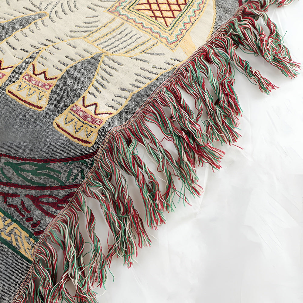 Bohemian Elefantenmuster Quasten-Decke
