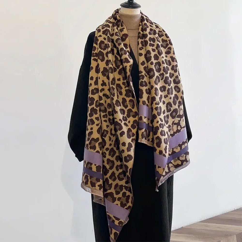 Bufanda chal mezcla de lana estilo Savanna