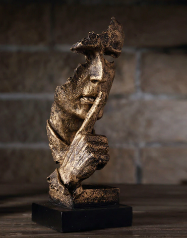Sculpture Abstraite Dorée – Soren