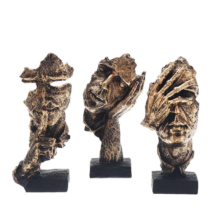Sculpture Abstraite Dorée – Soren