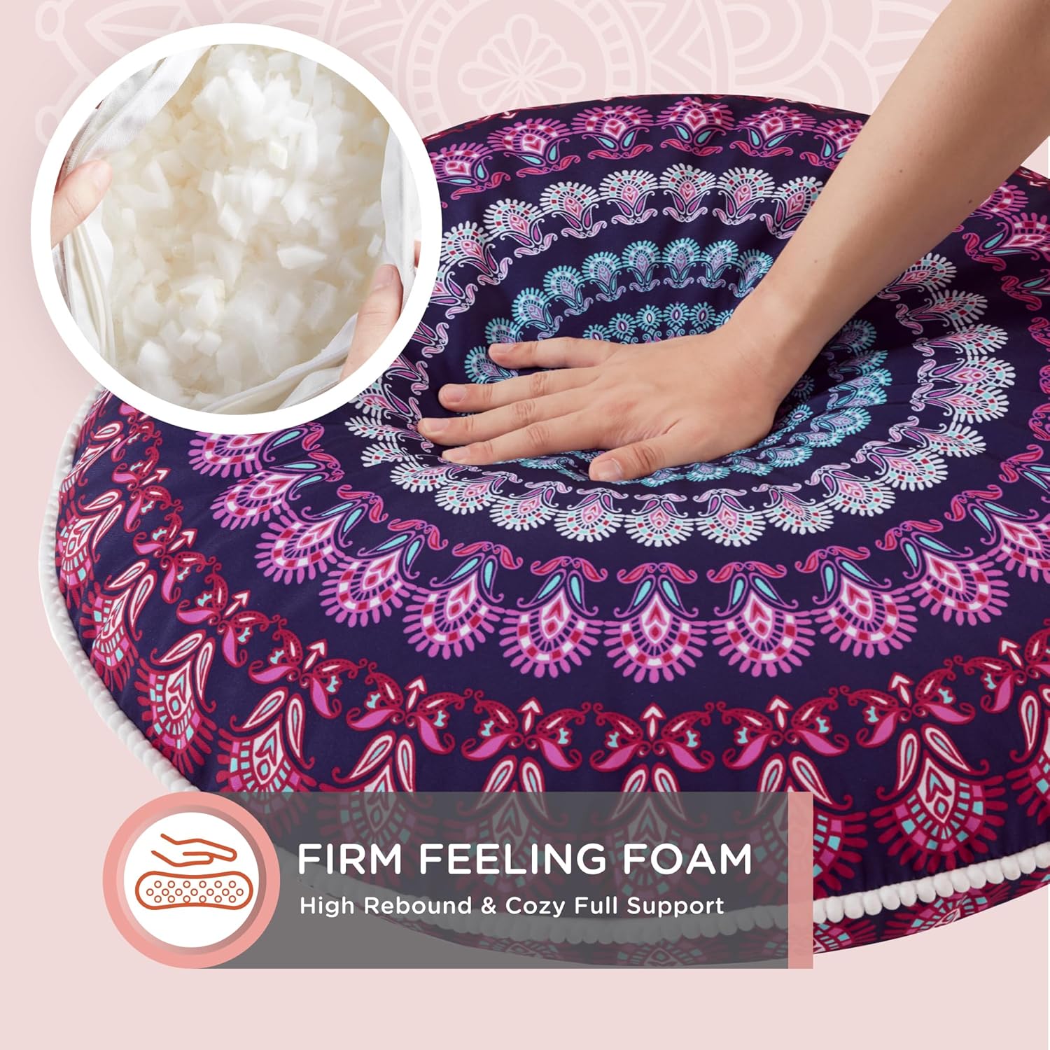 Bohemian Mandala Meditation Floor Cushion
