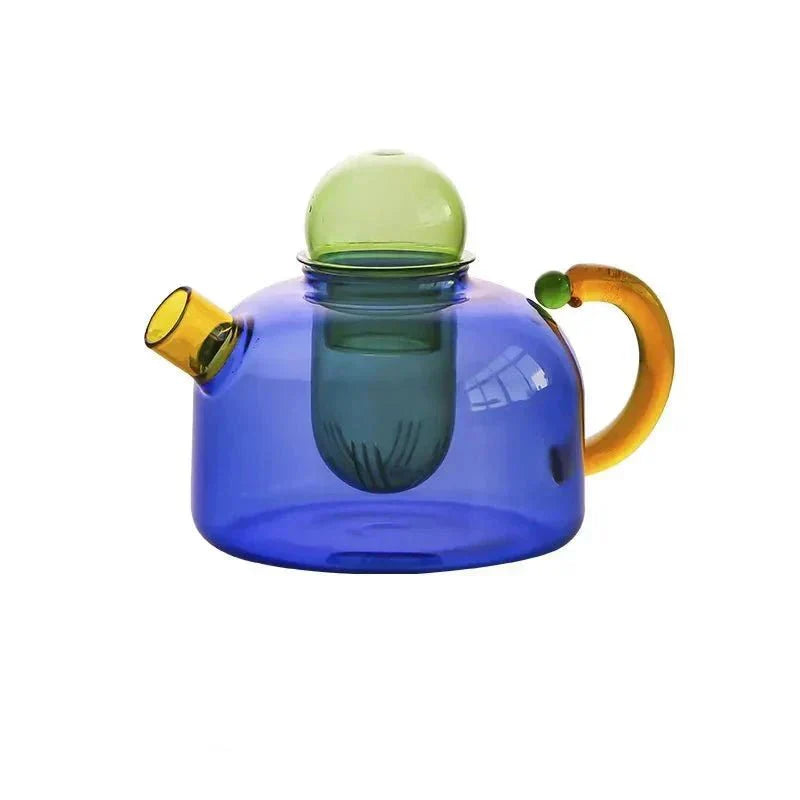 Bouilloire translucide en verre borosilicate avec tasses | Virelle Maison