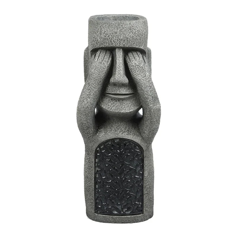 Figurine plante en pot de l'île de Pâques avec lumière LED - MoaiGlow