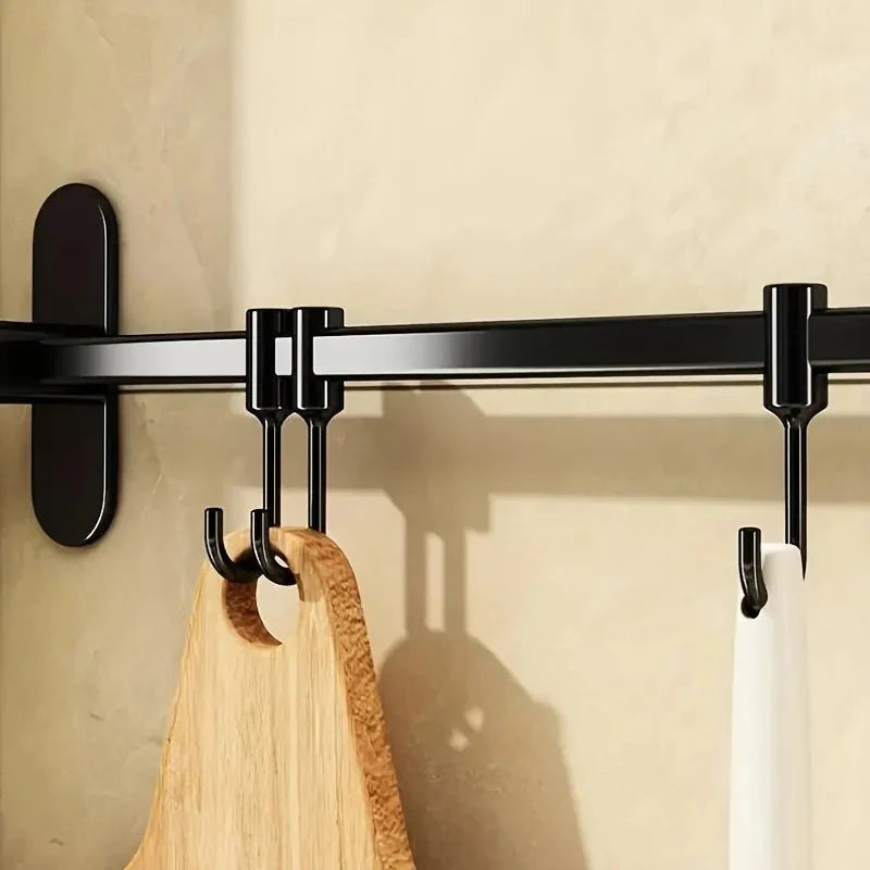 Estante de pared de acero negro para utensilios de cocina | Virelle Maison