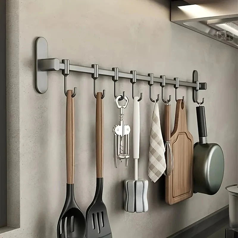 Estante de pared de acero negro para utensilios de cocina | Virelle Maison