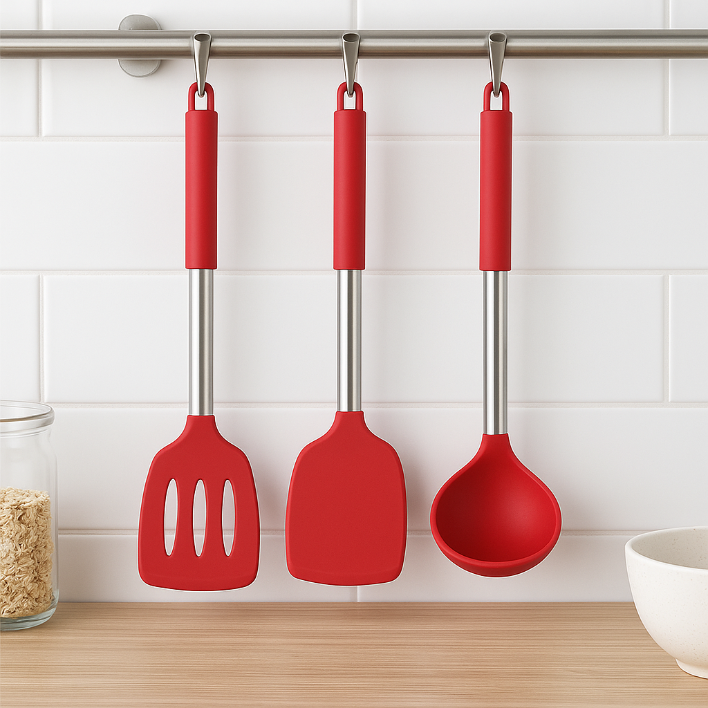 Set de Utensilios de Cocina FlexiChef de Silicona | 3 piezas
