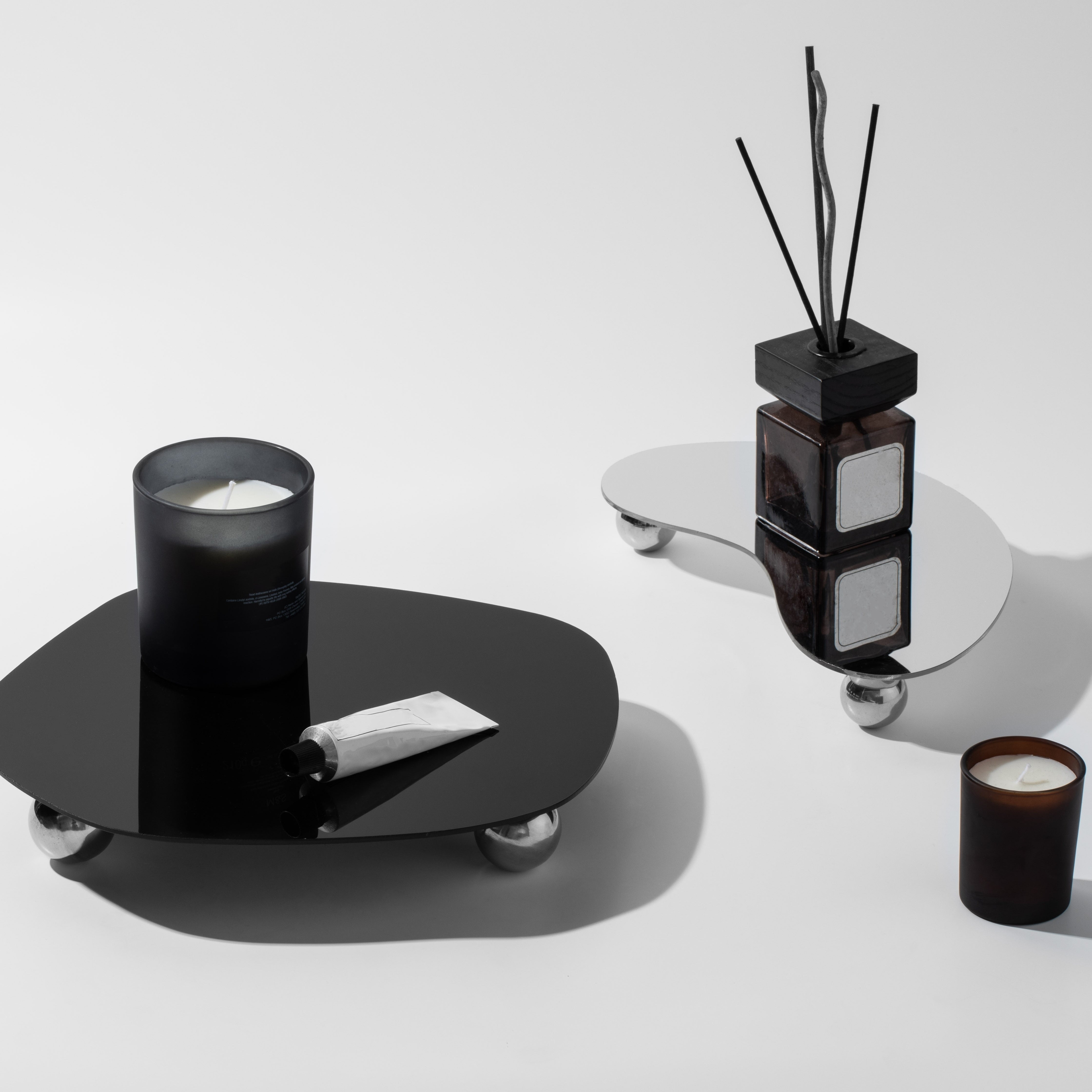 Geometric acrylic tray - For candles and fragrance sticks - Aurelia