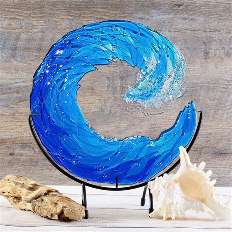 Glass Sculpture of Ocean Wave - AquaWave