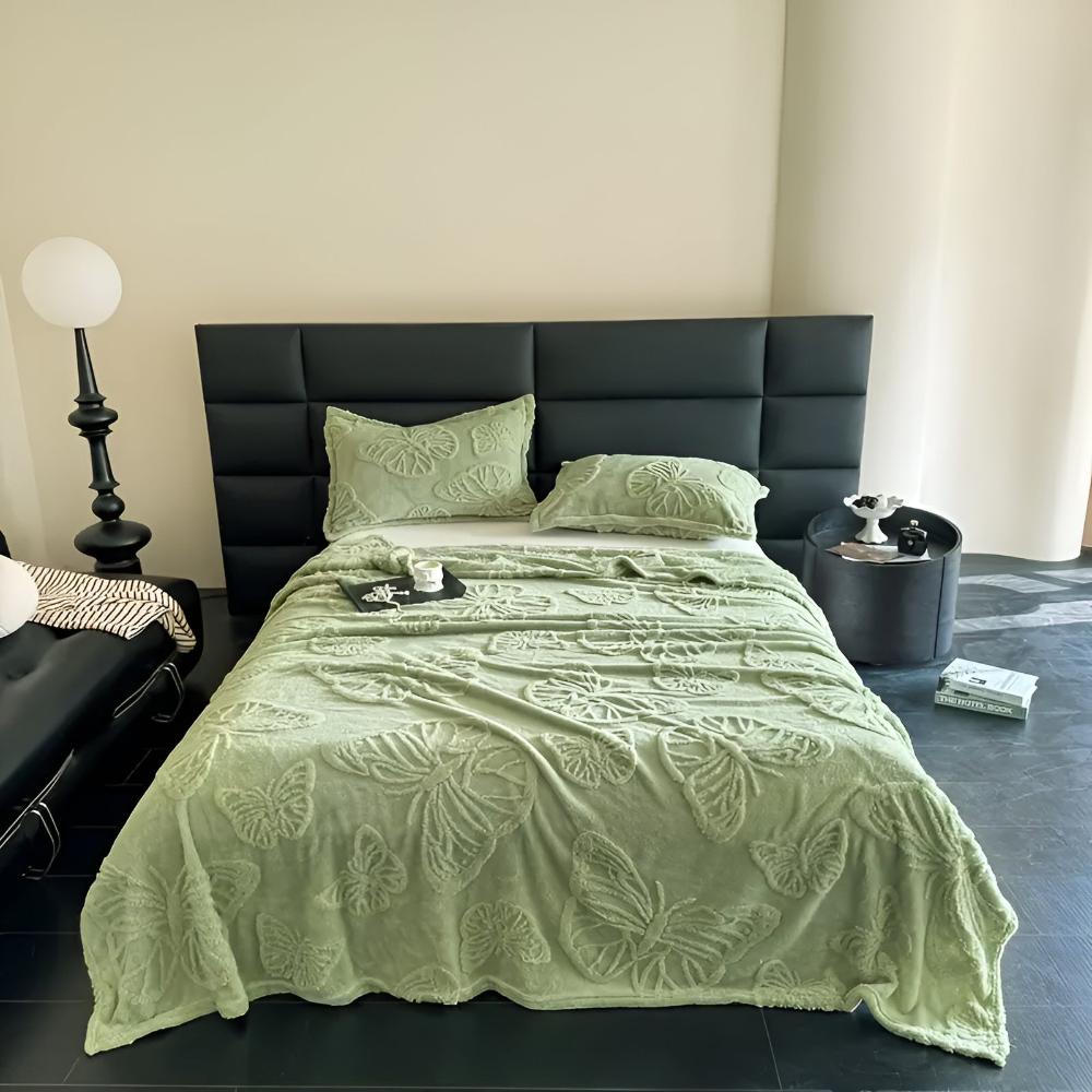 Schmetterling Jacquard Flanell-Decke