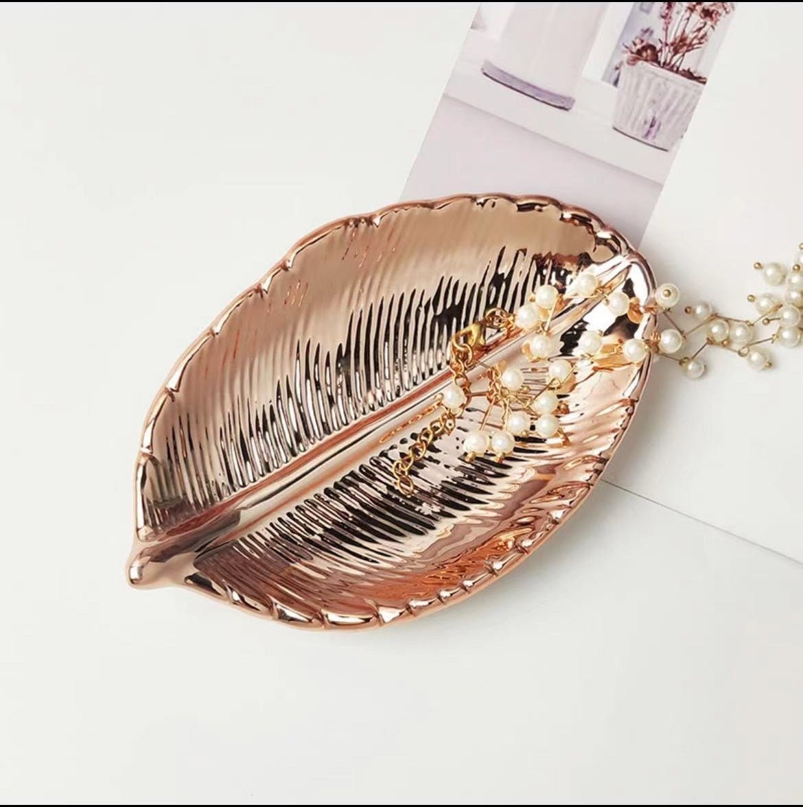 Hommfer – Boîte de Rangement en Céramique Dorée Lova