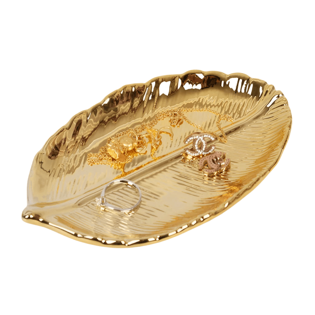 Hommfer – Boîte de Rangement en Céramique Dorée Lova