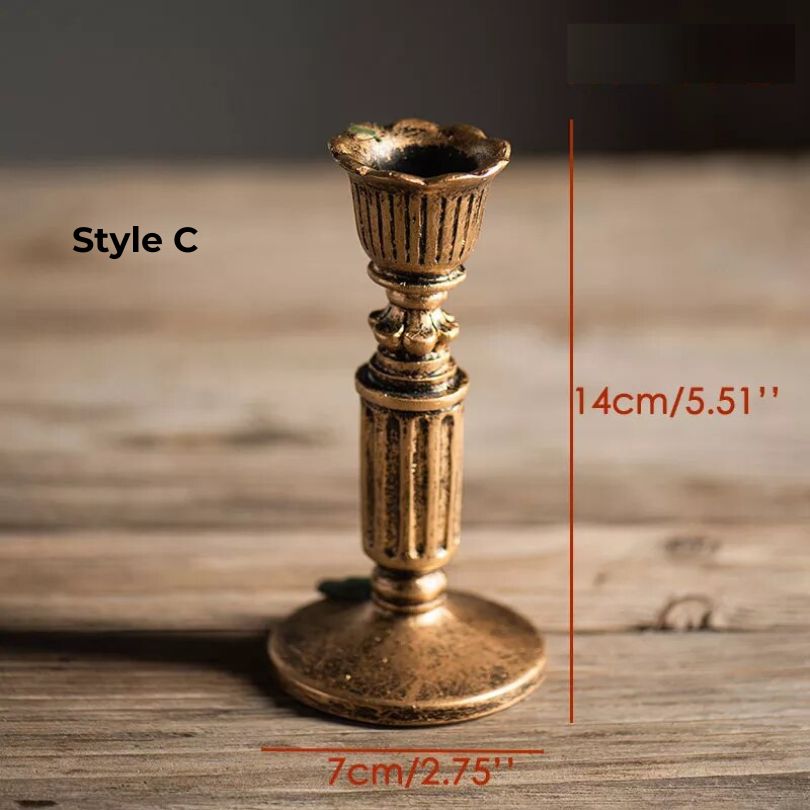 Hommfer – Bougeoir Rustique Doré au Style Élégant et Intemporel