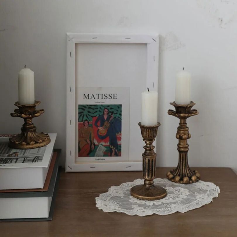 Hommfer – Bougeoir Rustique Doré au Style Élégant et Intemporel