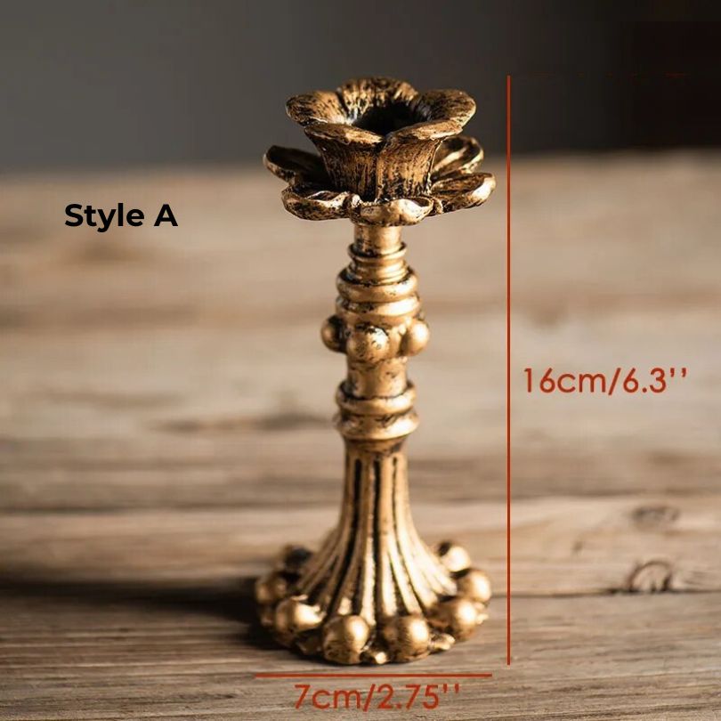 Hommfer – Bougeoir Rustique Doré au Style Élégant et Intemporel