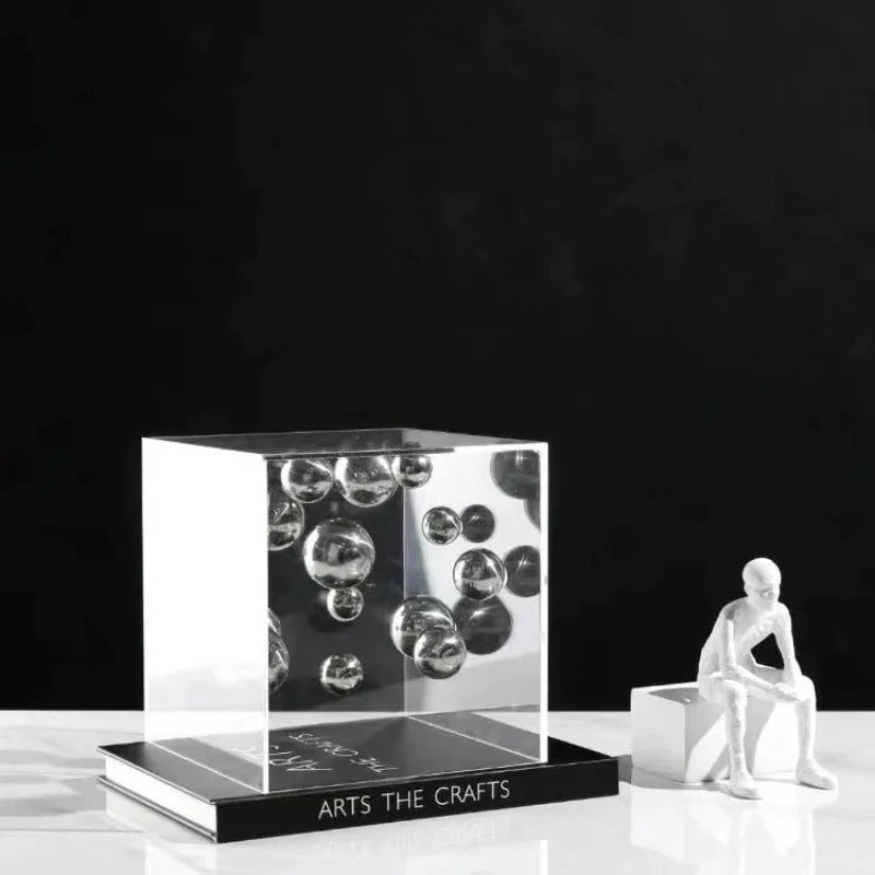 Hommfer – Cube Décoratif Art Sphères Flottantes