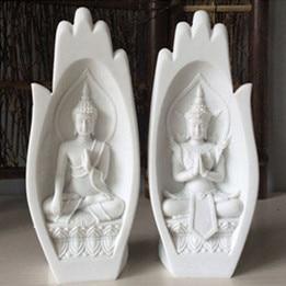 Hommfer – Ensemble de 2 Figurines Bouddha Décoratives