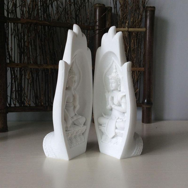 Hommfer – Ensemble de 2 Figurines Bouddha Décoratives
