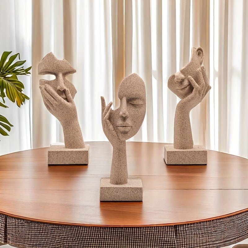 Hommfer – Ensemble de Masques Abstraits Décoratifs pour un Intérieur Artistique
