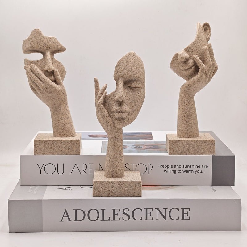 Hommfer – Ensemble de Masques Abstraits Décoratifs pour un Intérieur Artistique
