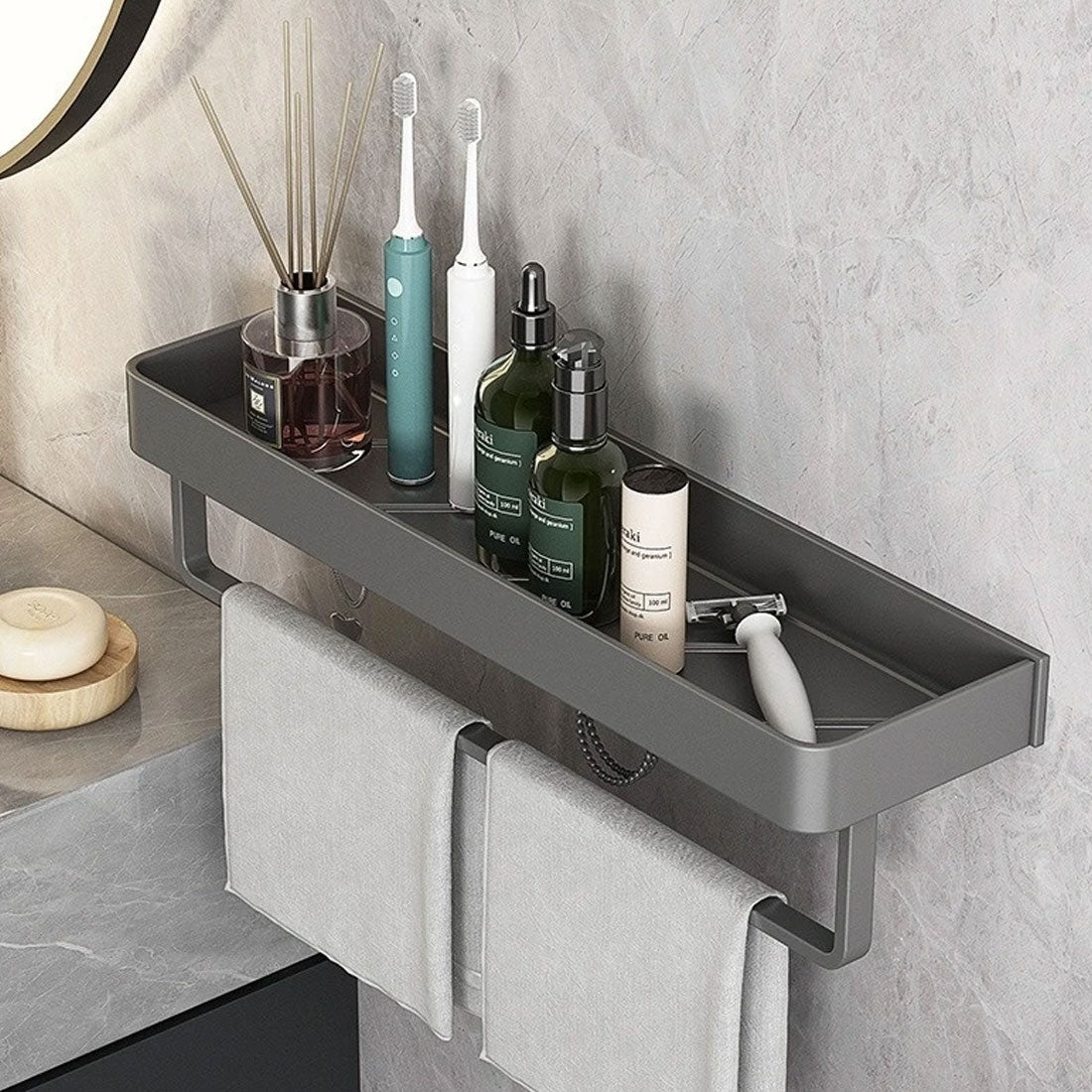 Hommfer – Étagère Murale Élégante Salle de Bain
