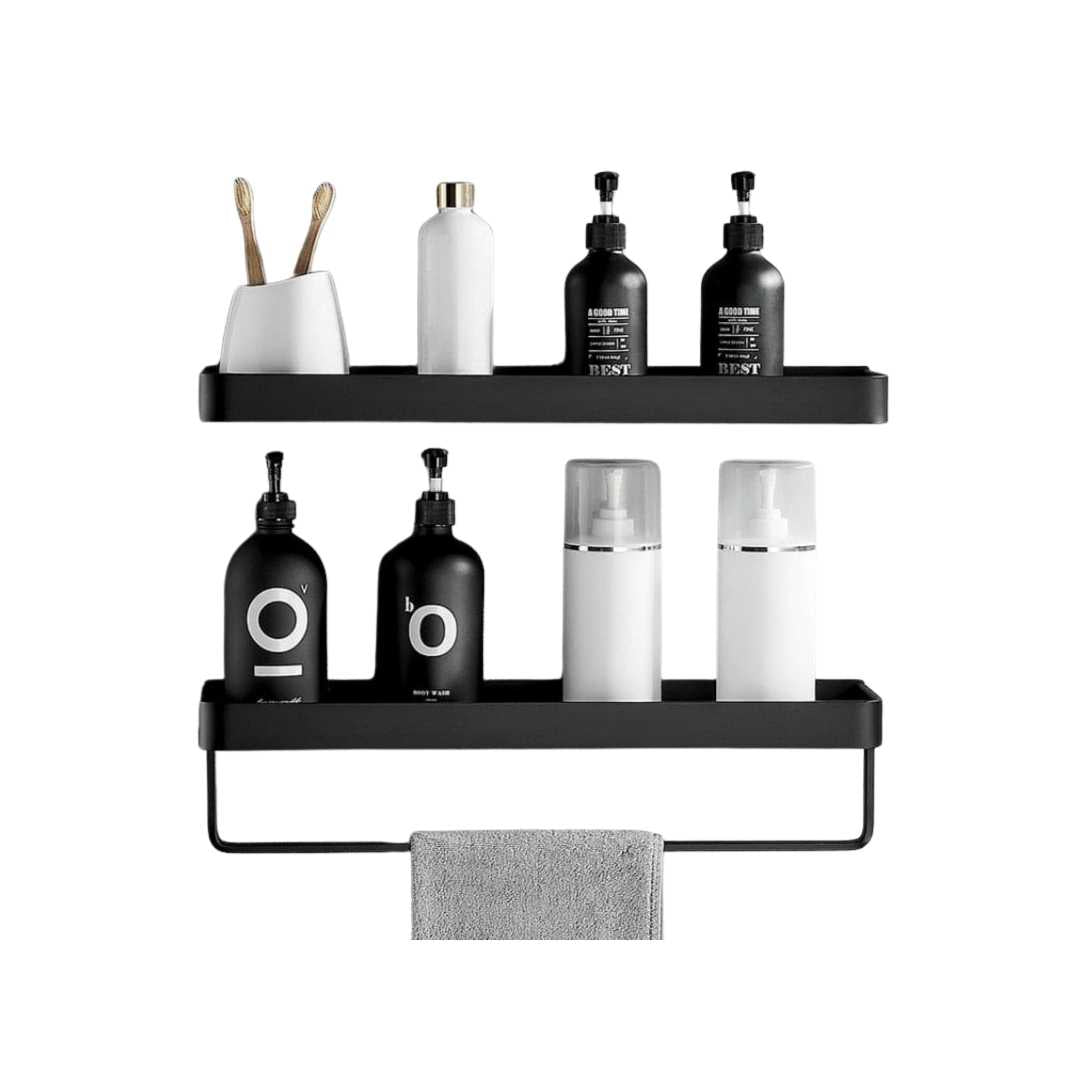 Hommfer – Étagère Murale Multifonction en Aluminium pour Salle de Bain