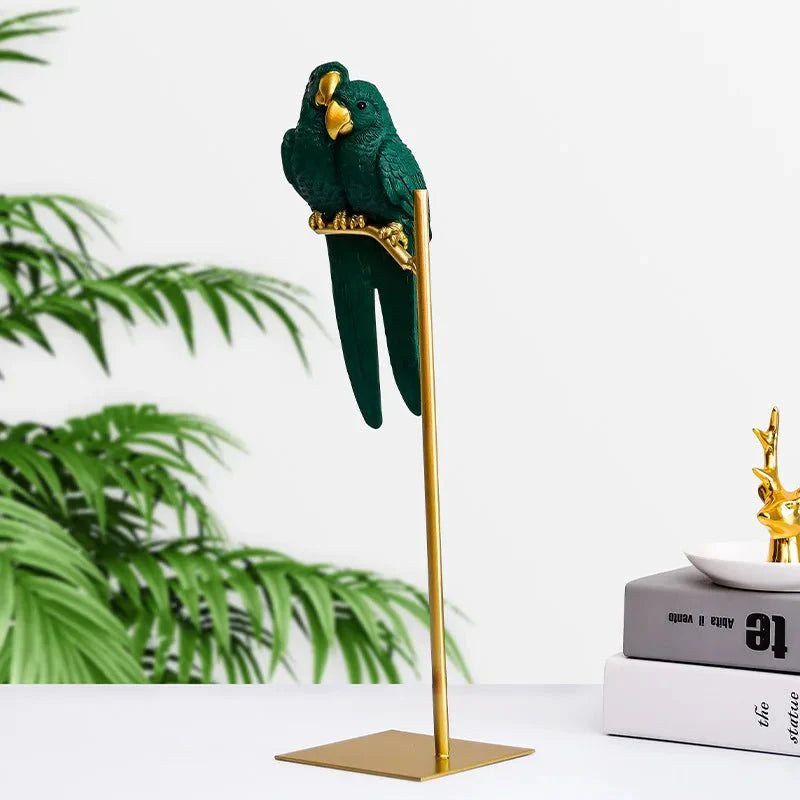 Hommfer – Moderní figurka papouška štěstí z pryskyřice